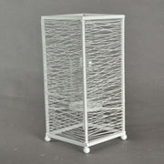 Large white metal candle holder cm14x14h31