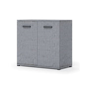 Multipurpose furniture in melamine wood for interiors in cement gray 90xh80x45 cm
