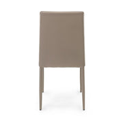 Modern dove gray leatherette chair
