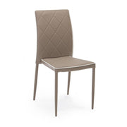 Modern dove gray leatherette chair