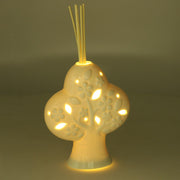 Ceramic essence holder tree with white led cm14x14h16/24