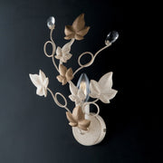Applique in light gold ivory iron and rhinestones one light 22x h32 cm ivy