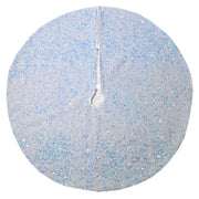 Fabric tree base cover with silver sequins cm ø90