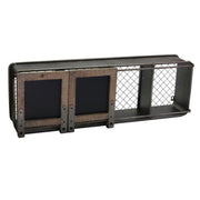 4-compartment industrial shelf with blackboards