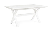 Kenyon white extendable garden table 180-240 x 100 cm