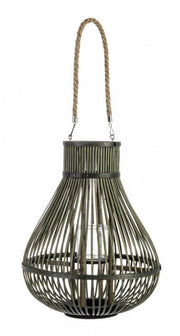 Green Belem lantern with bamboo handle