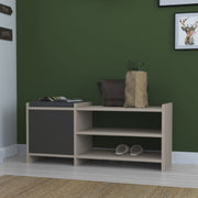 Anthracite Door Shoe Cabinet, Light Mocha Color, 44x100x35 cm