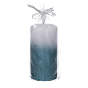 Blue led paraffin candle cm ø7,5h15