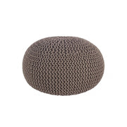 Bizzotto dark gray woven pouf 80 cm