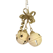 Gold bow metal bell 15x6x23 cm