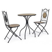 Set of 3 Kansas folding table and 2 chairs