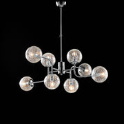 Modern chandelier in polished chrome iron 8 lights cm 93