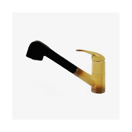 Paini single-hole sink mixer tap terra di france with black pull-out shower