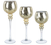 Set of 2 Candles in Golden Chalice
