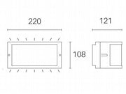 Wall lamp 10W Led 4000K linea small grafite
