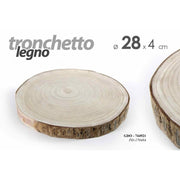 Tronchetto in legno vassoio utensile cucina sottopiatto cm 28