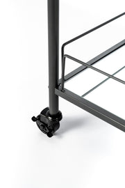 Beverage trolley in black metal 40x72x83h cm