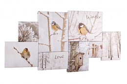 2x Print On Canvas Snowy Landscape 80X40