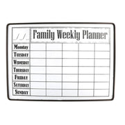 Week metal blackboard with rectangular marker cm71x51x2