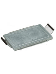 SOAPSTONE WITH STEEL FRAME WENGE HANDLES