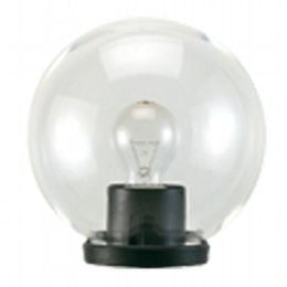 Outdoor Garden Lamp with Clear Sphere Ø 30cm Black
