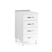 Chest of drawers for kitchen in white ash melamine wood cm H 85x50x40