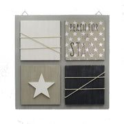 Wooden wall memo holder cm30x30x2