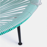 Parker Atol coffee table with glass top D50 cm