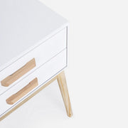 ORDINARY white chest of drawers 2 drawers 58h cm