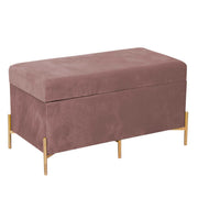 Antique pink velvet bench cm78x40h45