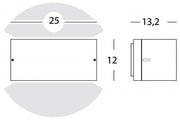 E27 wall lamp umbe line closed aluminum