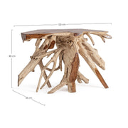 Lisandra console 120x45 cm in natural wood