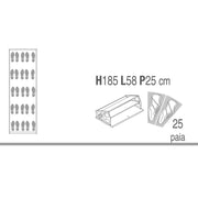 Scarpiera slim salvaspazio cinque ante a specchio Beton Cemento 63x29x h190 cm