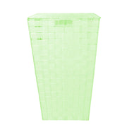 Rectangular light green lined polyester basket cm40x30h53
