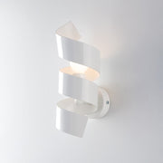 Modern spiral iron wall light one light White 13x h28 cm