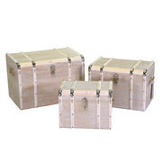 Rectangular 1-3 bleached wooden trunk