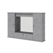 Concrete gray bathroom mirror cabinet 2 doors w - flap h.61x93x14 cm