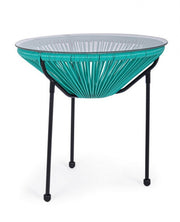 Parker Atol coffee table with glass top D50 cm