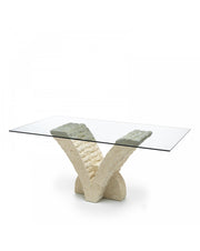 Fixed table 180 x 100 - Transparent - Papillon