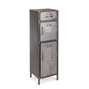 Store chest of drawers with 2 doors and 1 drawer in industrial style cm 109h