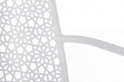 Jodie white outdoor chair with armrests