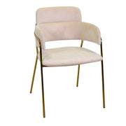 Design armchair velvet and cream rotterdam gold metal