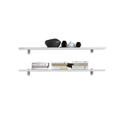 White Wall Shelves Set H2.2x120x23cm