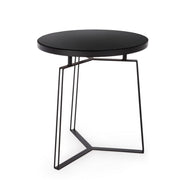 Design style black metal coffee table