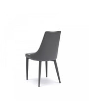 2x Myriam STS dark gray leatherette chair