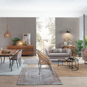 2 seater velvet effect sofa Candis Light Gray