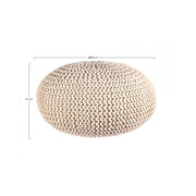 Woven sand pouf bizzotto cm 80
