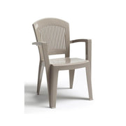 Super Elegant dove gray resin outdoor armchair Scab