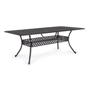 Ivrea rectangular anthracite outdoor table 107 x 213 cm Iperbriko