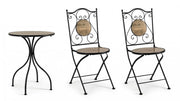 Set of 3 Kansas folding table and 2 chairs